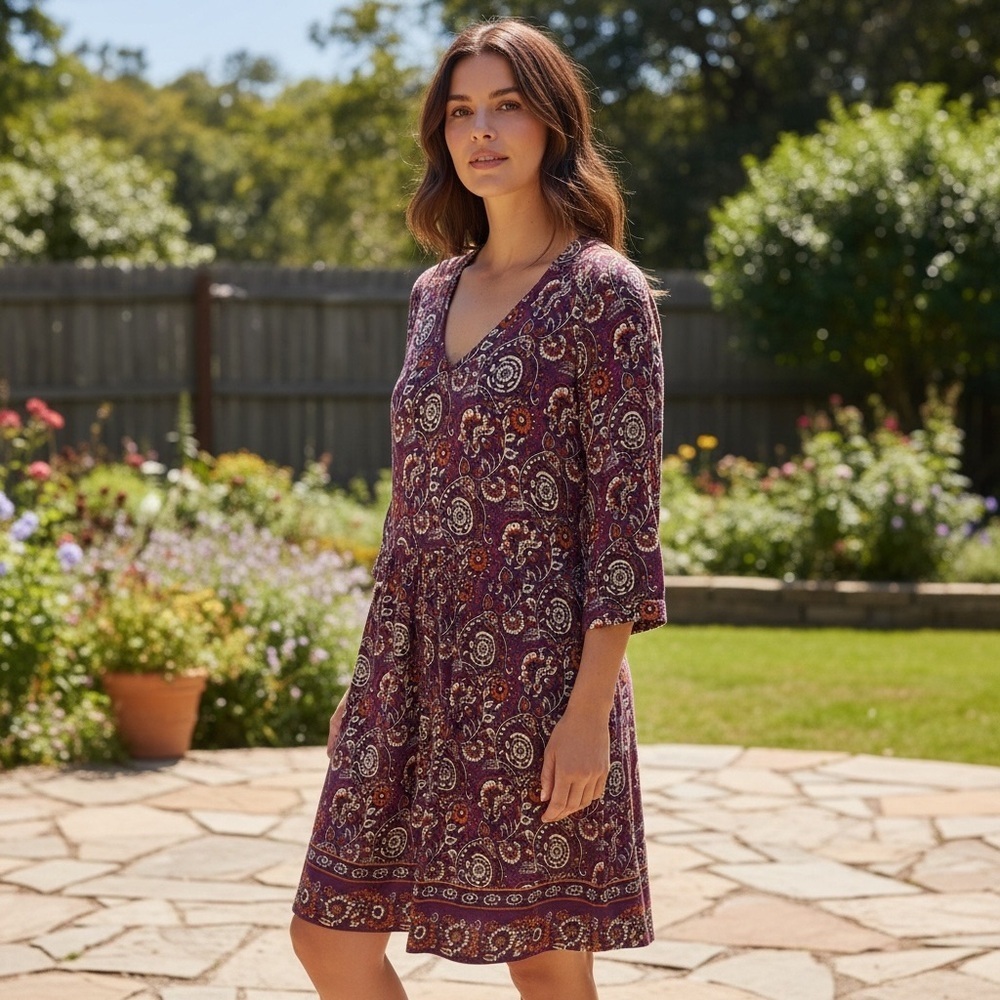 Garnet Hill Floral Print dress Size 6